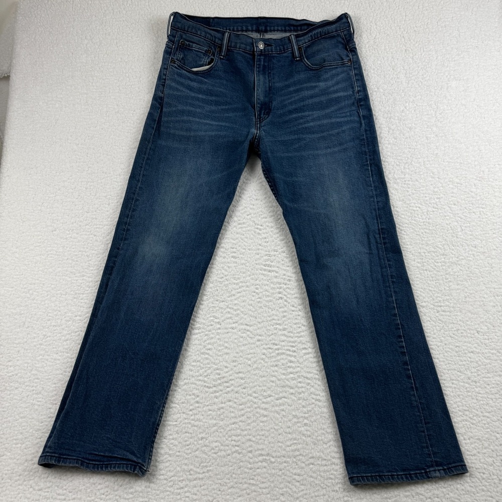 Levi's 569 Loose Fit Straight Leg Jeans Mens 36x34 Blue Denim Stretch Mid Rise